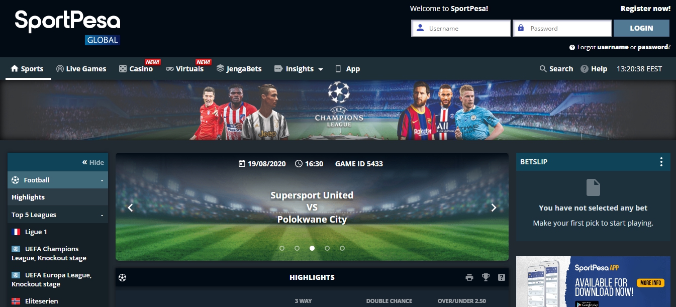 Sportpesa registration: how to register Sportpesa online.